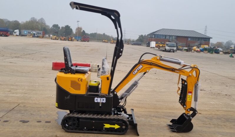 Unused 2024 Captok CK13 Micro Excavators For Auction: Leeds -27th, 28th, 29th, 30th November 24 @ 8:00am full