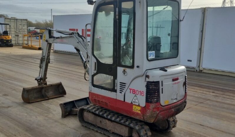 2010 Takeuchi TB016 Mini Excavators For Auction: Leeds -27th, 28th, 29th, 30th November 24 @ 8:00am full