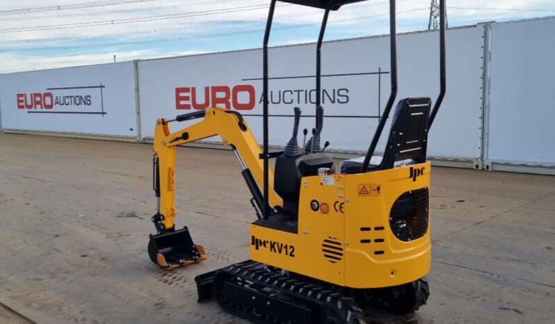 Unused 2024 JPC KV12 Mini Excavators For Auction: Leeds -27th, 28th, 29th, 30th November 24 @ 8:00am full