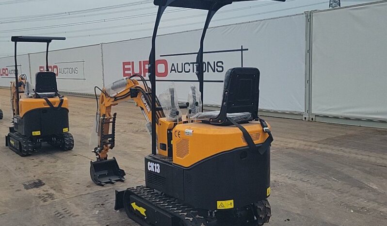 Unused 2024 Captok CK13 Micro Excavators For Auction: Leeds -27th, 28th, 29th, 30th November 24 @ 8:00am full