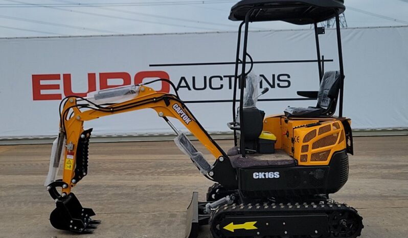 Unused 2024 Captok CK16S Micro Excavators For Auction: Leeds -27th, 28th, 29th, 30th November 24 @ 8:00am full