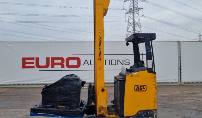 Jungheinrich Electric Reach Forklift, 3 Stage Free Lift Mast, Forks, Charger Forklifts For Auction: Leeds -27th, 28th, 29th, 30th November 24 @ 8:00am full