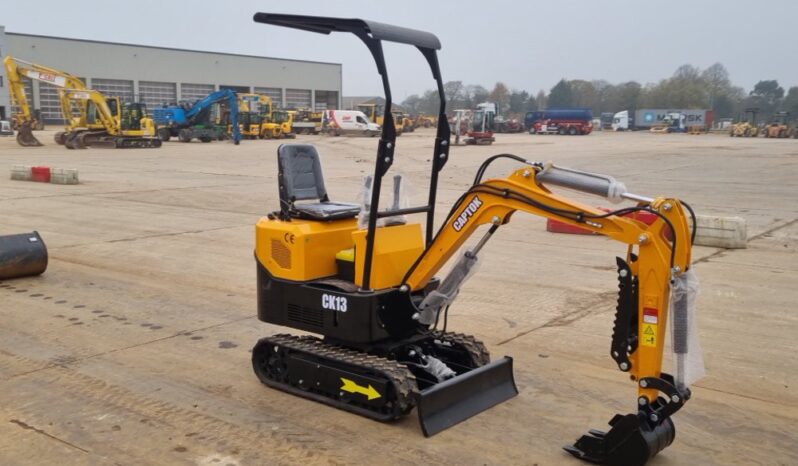 Unused 2024 Captok CK13 Micro Excavators For Auction: Leeds -27th, 28th, 29th, 30th November 24 @ 8:00am full