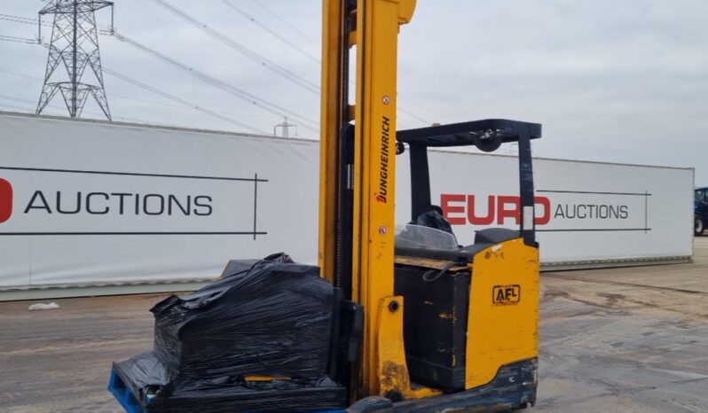 Jungheinrich Electric Reach Forklift, 3 Stage Free Lift Mast, Forks, Charger Forklifts For Auction: Leeds -27th, 28th, 29th, 30th November 24 @ 8:00am