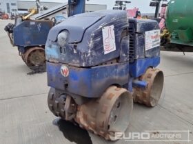 Wacker Neuson Radio Controlled Double Drum Vibrating Pad Foot Trench Roller (Parts Missing) Asphalt / Concrete Equipment For Auction: Leeds -27th, 28th, 29th, 30th November 24 @ 8:00am