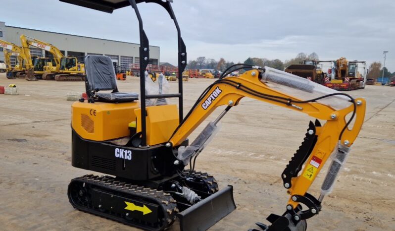 Unused 2024 Captok CK13 Micro Excavators For Auction: Leeds -27th, 28th, 29th, 30th November 24 @ 8:00am full