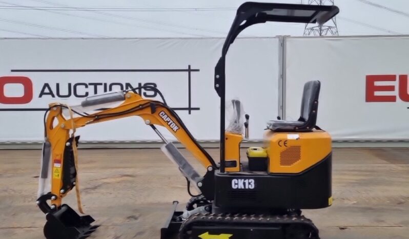 Unused 2024 Captok CK13 Micro Excavators For Auction: Leeds -27th, 28th, 29th, 30th November 24 @ 8:00am full