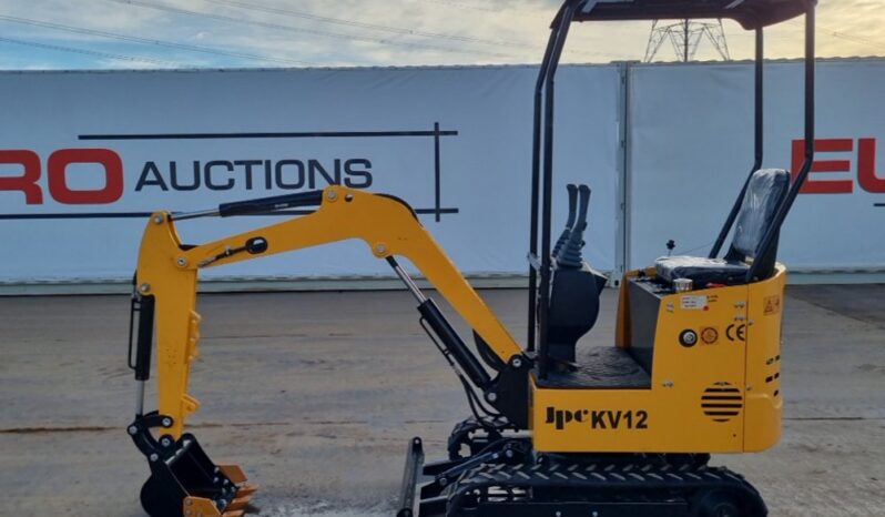 Unused 2024 JPC KV12 Mini Excavators For Auction: Leeds -27th, 28th, 29th, 30th November 24 @ 8:00am full