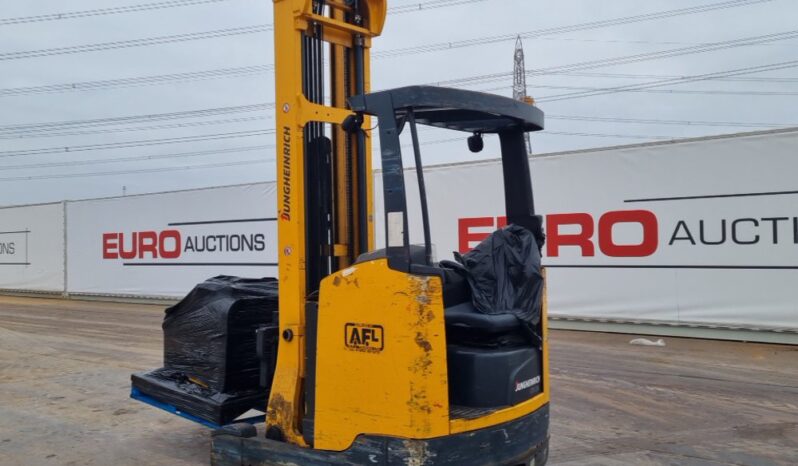 Jungheinrich Electric Reach Forklift, 3 Stage Free Lift Mast, Forks, Charger Forklifts For Auction: Leeds -27th, 28th, 29th, 30th November 24 @ 8:00am full