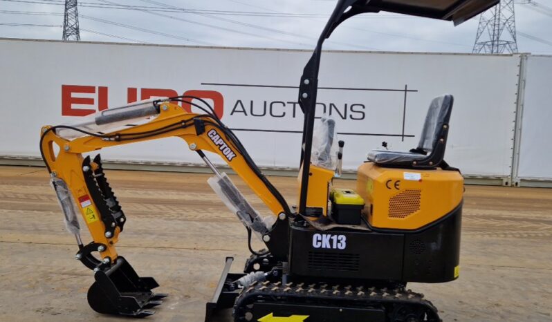 Unused 2024 Captok CK13 Micro Excavators For Auction: Leeds -27th, 28th, 29th, 30th November 24 @ 8:00am full