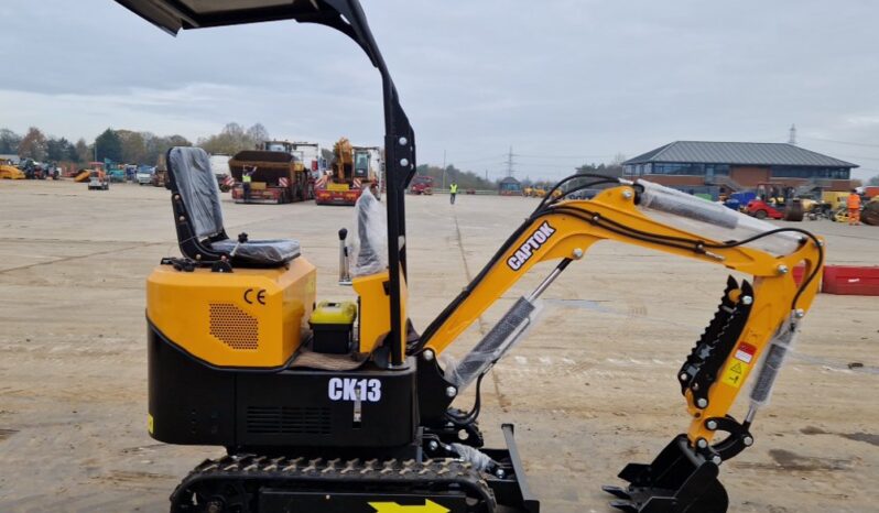 Unused 2024 Captok CK13 Micro Excavators For Auction: Leeds -27th, 28th, 29th, 30th November 24 @ 8:00am full