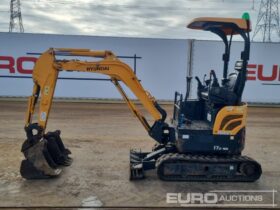 2016 Hyundai R17Z-9A Mini Excavators For Auction: Leeds -27th, 28th, 29th, 30th November 24 @ 8:00am full