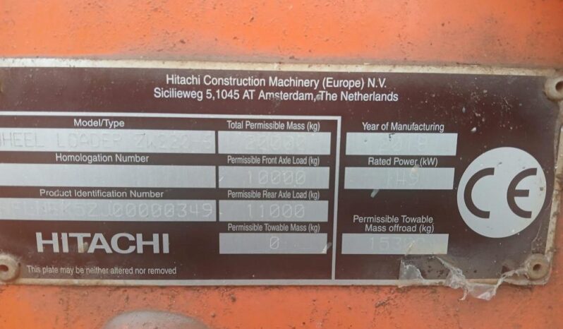 2018 Hitachi ZW220 full