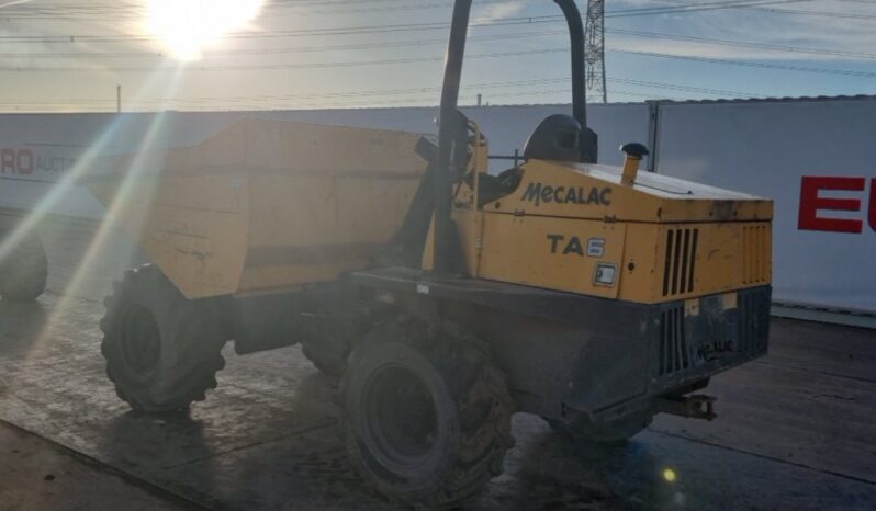 2018 Mecalac TA6 Site Dumpers For Auction: Leeds -27th, 28th, 29th, 30th November 24 @ 8:00am full