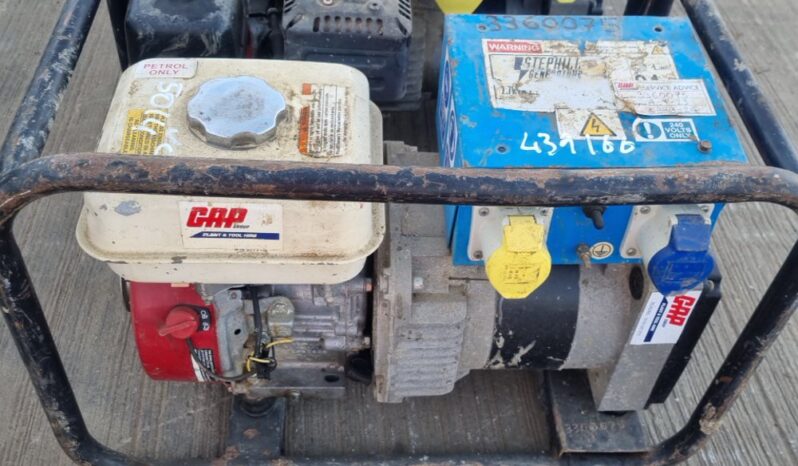 Stephill Petrol Generator, Honda Engine (4 of), (Spares) Generators For Auction: Leeds -27th, 28th, 29th, 30th November 24 @ 8:00am full