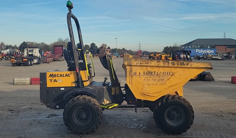 2019 Mecalac TA3H Site Dumpers For Auction: Leeds -27th, 28th, 29th, 30th November 24 @ 8:00am full