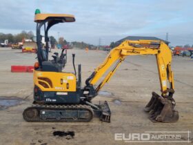 2016 Hyundai R17Z-9A Mini Excavators For Auction: Leeds -27th, 28th, 29th, 30th November 24 @ 8:00am full