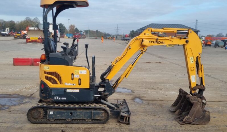 2016 Hyundai R17Z-9A Mini Excavators For Auction: Leeds -27th, 28th, 29th, 30th November 24 @ 8:00am full