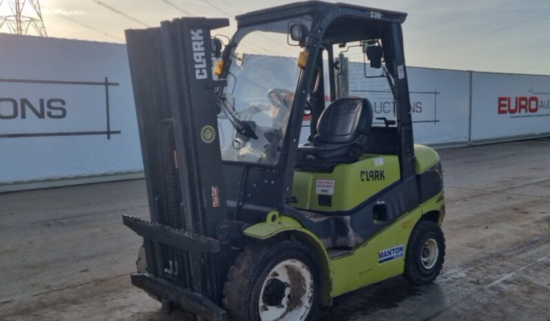 2015 Clark C30D Forklifts For Auction: Leeds -27th, 28th, 29th, 30th November 24 @ 8:00am