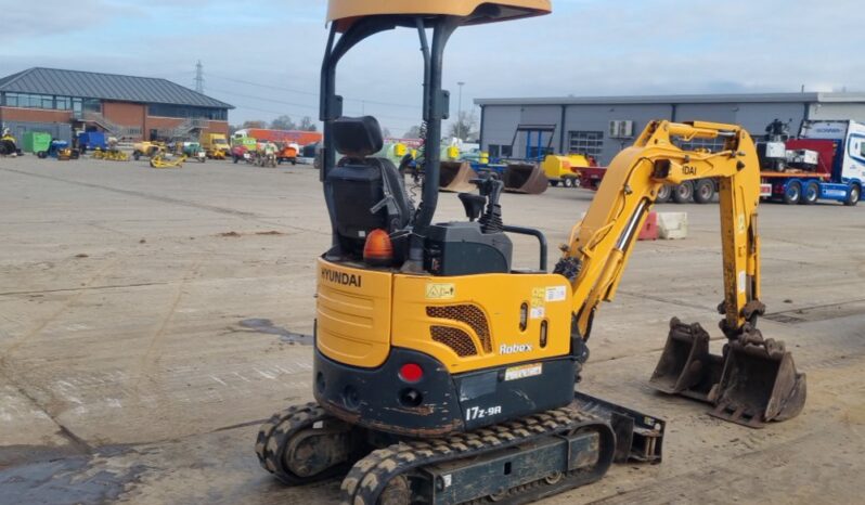 2016 Hyundai R17Z-9A Mini Excavators For Auction: Leeds -27th, 28th, 29th, 30th November 24 @ 8:00am full