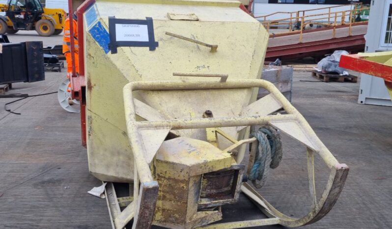 Conquip 2000 Litre Concrete Pouring Skip to suit Crane Asphalt / Concrete Equipment For Auction: Leeds -27th, 28th, 29th, 30th November 24 @ 8:00am full