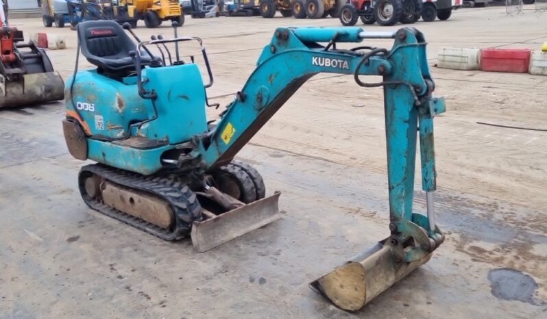 Kubota K008 Micro Excavators For Auction: Leeds -27th, 28th, 29th, 30th November 24 @ 8:00am full