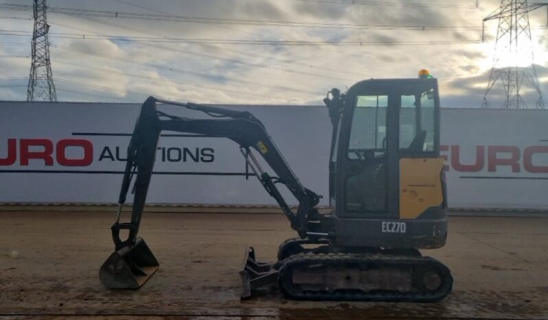 2018 Volvo EC27D Mini Excavators For Auction: Leeds -27th, 28th, 29th, 30th November 24 @ 8:00am full