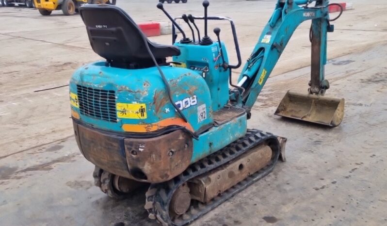 Kubota K008 Micro Excavators For Auction: Leeds -27th, 28th, 29th, 30th November 24 @ 8:00am full