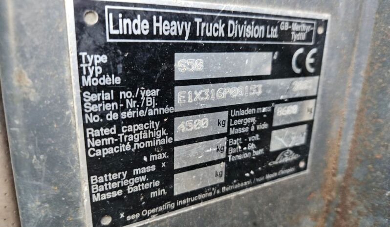 2003 LINDE S50 SIDELOADER For Auction on 2024-11-20 For Auction on 2024-11-20 full