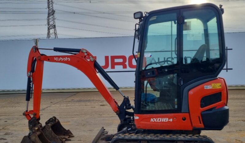 2018 Kubota KX018-4 Mini Excavators For Auction: Leeds -27th, 28th, 29th, 30th November 24 @ 8:00am full