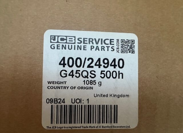 NEW GENUINE JCB PARTS 500 HOURS SERVICE KIT JCB G45QS full