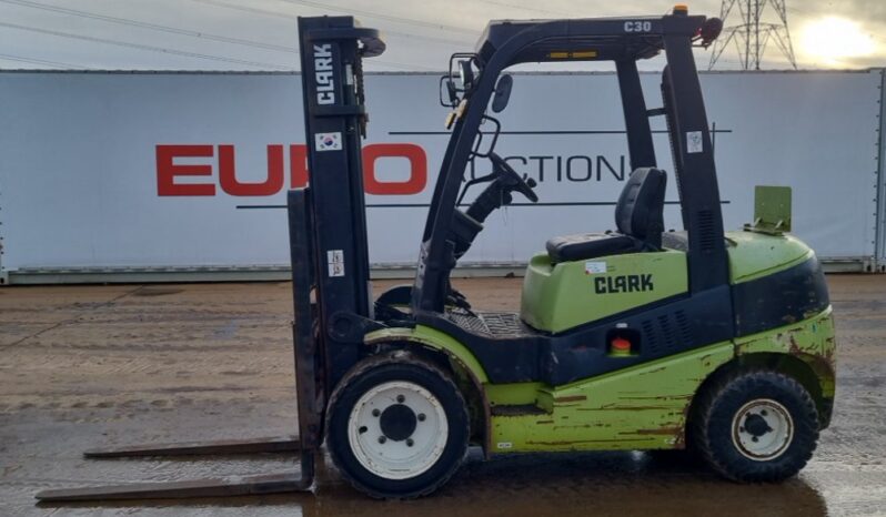 Clark C30D Forklifts For Auction: Leeds -27th, 28th, 29th, 30th November 24 @ 8:00am full