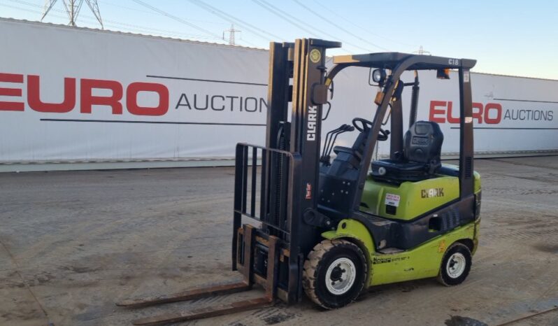 2016 Clark C18D Forklifts For Auction: Leeds -27th, 28th, 29th, 30th November 24 @ 8:00am