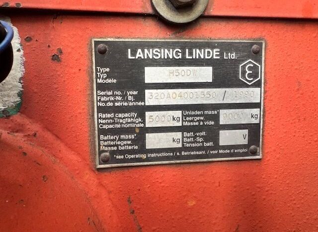 1990 Linde H50DW Straight Mast Forklift For Auction on 2024-12-07 full