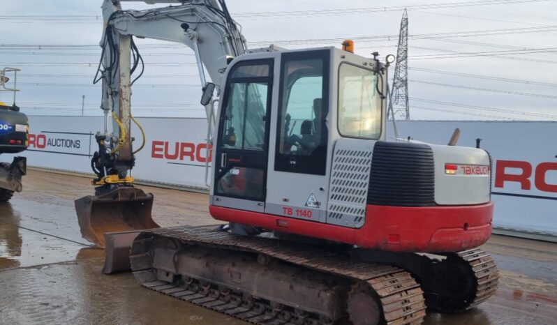 2012 Takeuchi TB1140 10 Ton+ Excavators For Auction: Leeds -27th, 28th, 29th, 30th November 24 @ 8:00am full