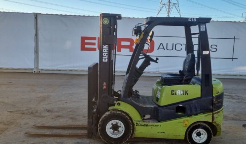 2016 Clark C18D Forklifts For Auction: Leeds -27th, 28th, 29th, 30th November 24 @ 8:00am full