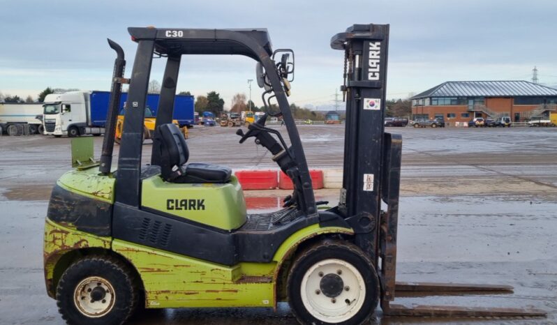 Clark C30D Forklifts For Auction: Leeds -27th, 28th, 29th, 30th November 24 @ 8:00am full