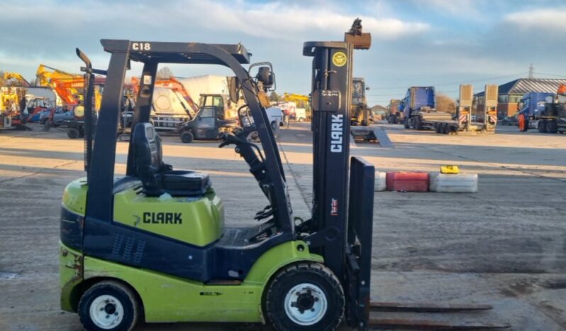 2016 Clark C18D Forklifts For Auction: Leeds -27th, 28th, 29th, 30th November 24 @ 8:00am full