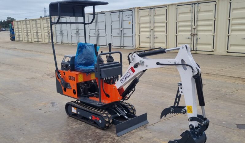 Unused 2024 Captok CK08 Micro Excavators For Auction: Leeds – 22nd, 23rd, 24th & 25th January 25 @ 8:00am full