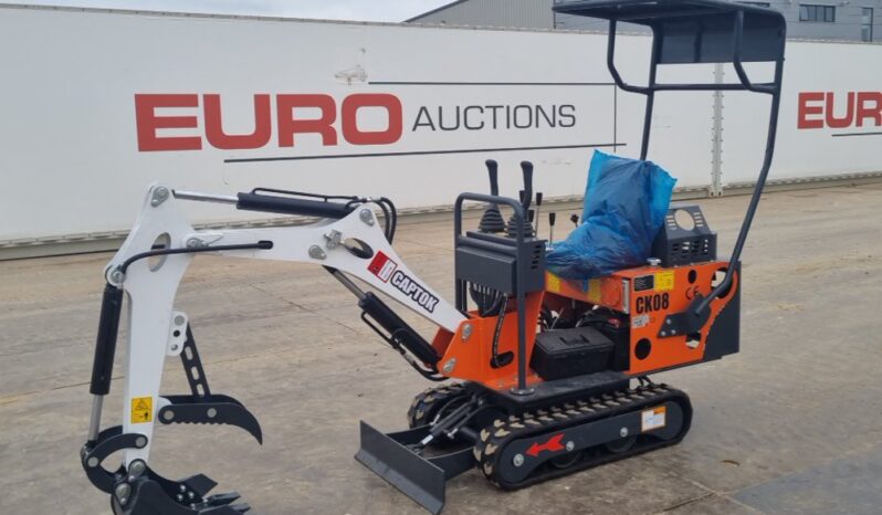 Unused 2024 Captok CK08 Micro Excavators For Auction: Leeds – 22nd, 23rd, 24th & 25th January 25 @ 8:00am