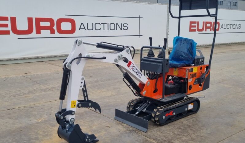 Unused 2024 Captok CK08 Micro Excavators For Auction: Leeds – 22nd, 23rd, 24th & 25th January 25 @ 8:00am