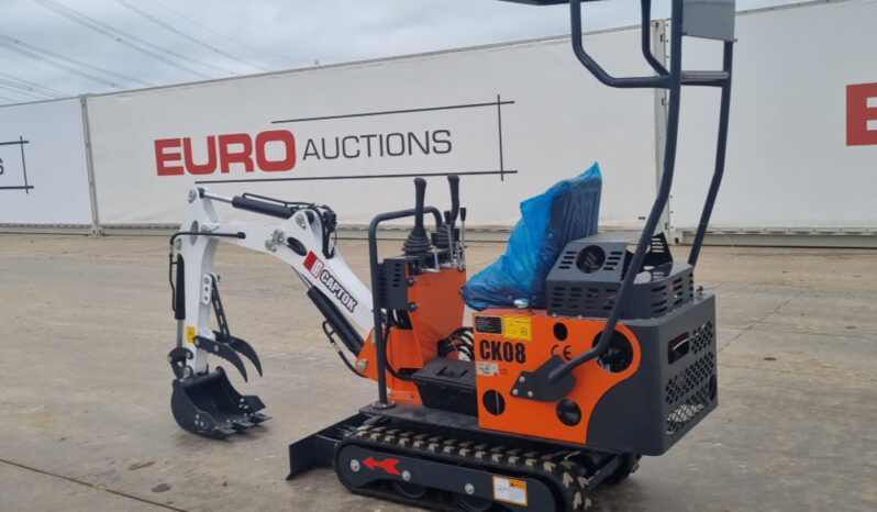 Unused 2024 Captok CK08 Micro Excavators For Auction: Leeds – 22nd, 23rd, 24th & 25th January 25 @ 8:00am full