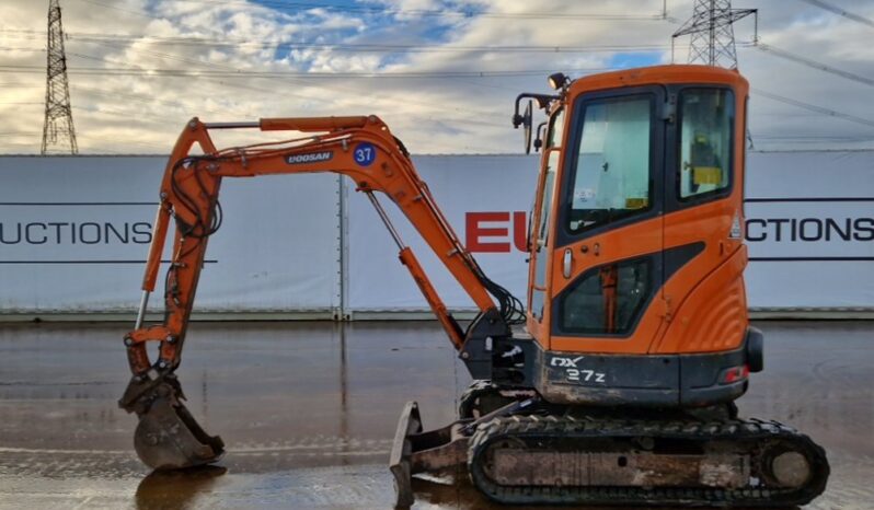 2014 Doosan DX27Z Mini Excavators For Auction: Leeds – 22nd, 23rd, 24th & 25th January 25 @ 8:00am full