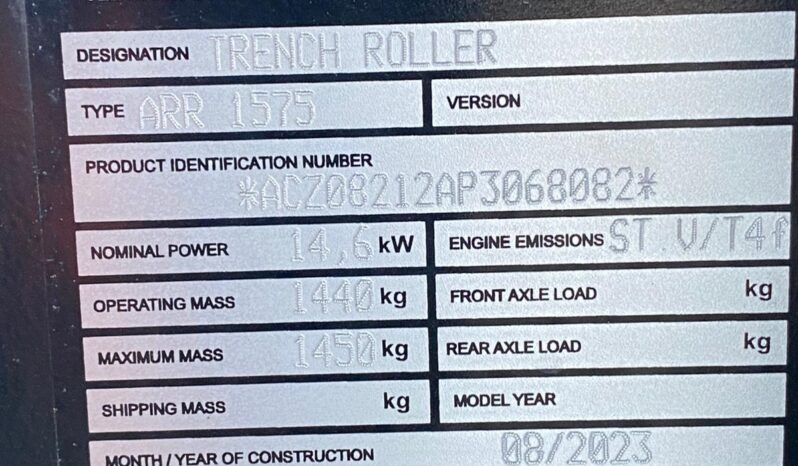 640mm & 850mm Trench Rollers Ammann ARR1575 Remote Padfoot – New/Unused full