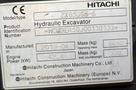 FOR AUCTION: 2019 Hitachi ZX85USB-6 rubber tracked excavator – ENDING 2025-01-08 full