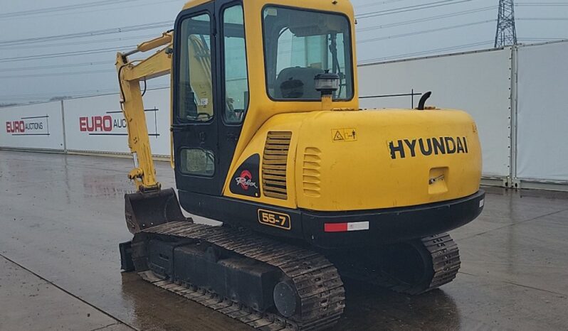 Hyundai R55-7 Mini Excavators For Auction: Leeds – 22nd, 23rd, 24th & 25th January 25 @ 8:00am full