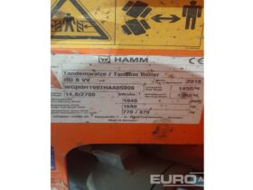 2018 Hamm HD8VV Rollers For Auction: Leeds – 22nd, 23rd, 24th & 25th January 25 @ 8:00am full