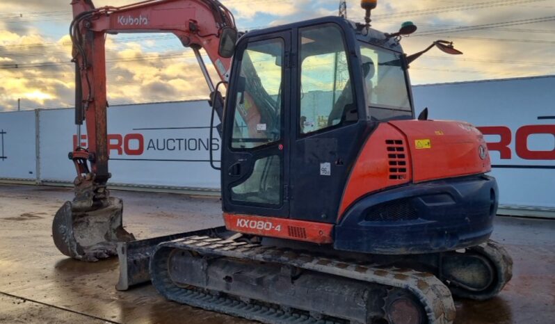 2014 Kubota KX080-4 6 Ton+ Excavators For Auction: Leeds – 22nd, 23rd, 24th & 25th January 25 @ 8:00am full