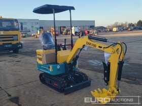 Unused 2024 DigMaster DM100 Micro Excavators For Auction: Leeds – 22nd, 23rd, 24th & 25th January 25 @ 8:00am full