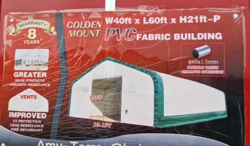 Unused Golden Mount 40x60x21′ PVC Dome Storage Shelter (2 Boxes) Modular Buildings For Auction: Leeds – 22nd, 23rd, 24th & 25th January 25 @ 8:00am full